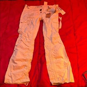 Timezone White Utility Pants Cargo size 27 New